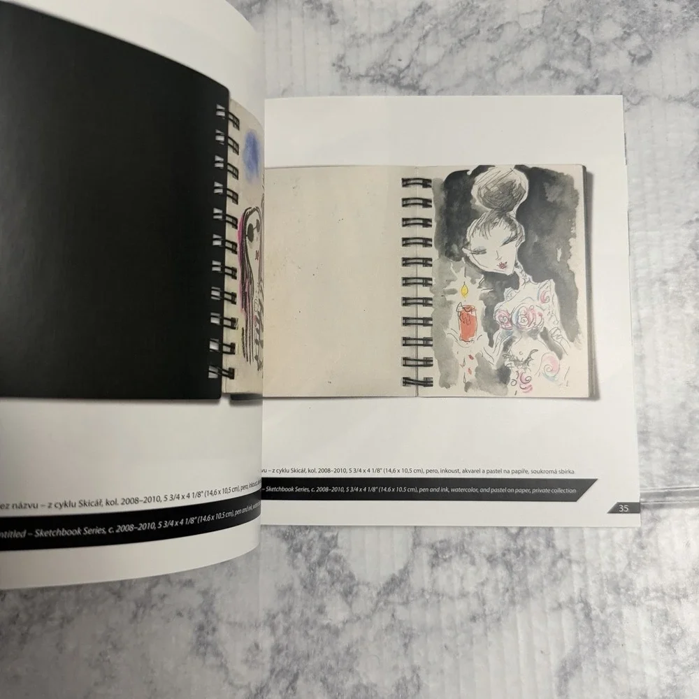 Tim Burton Exhibition Catalog Book Prague English & Czech Softcover Art Drawings